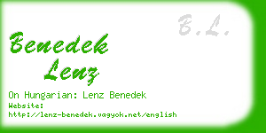 benedek lenz business card